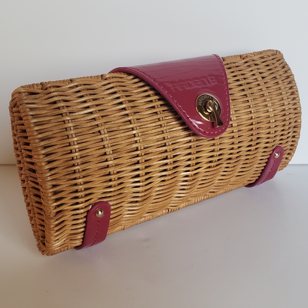 Arden B Wicker Woven Clutch